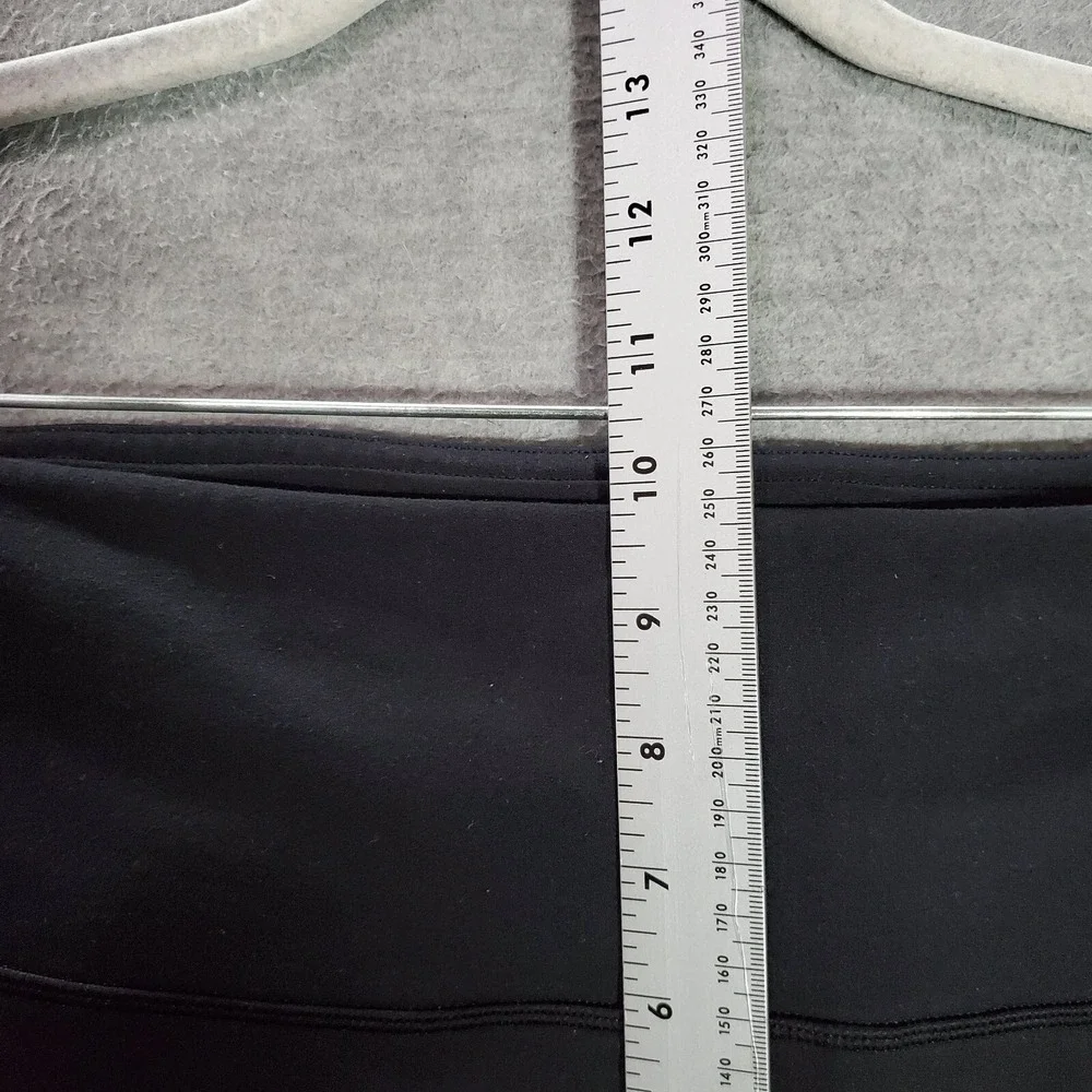 Lululemon Women Activewear Pants 10 Black Reveal Crop Legging Mesh‎ Yoga